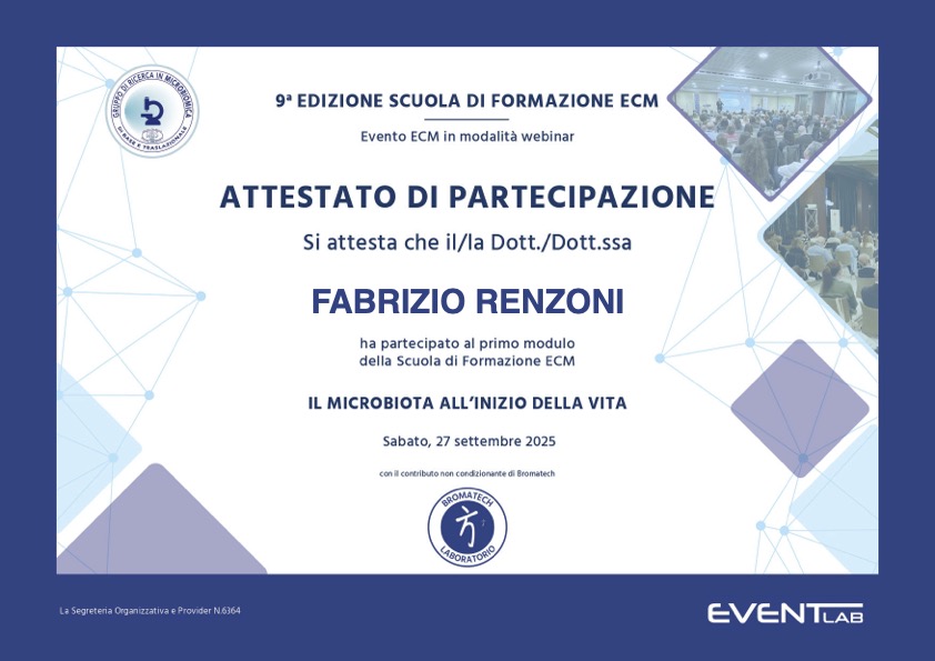renzoni fabrizio attestato di partecipazione 27 settembre