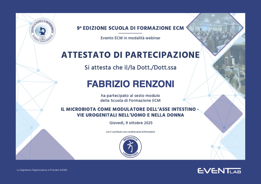 renzoni fabrizio attestato di partecipazione 9 ottobre
